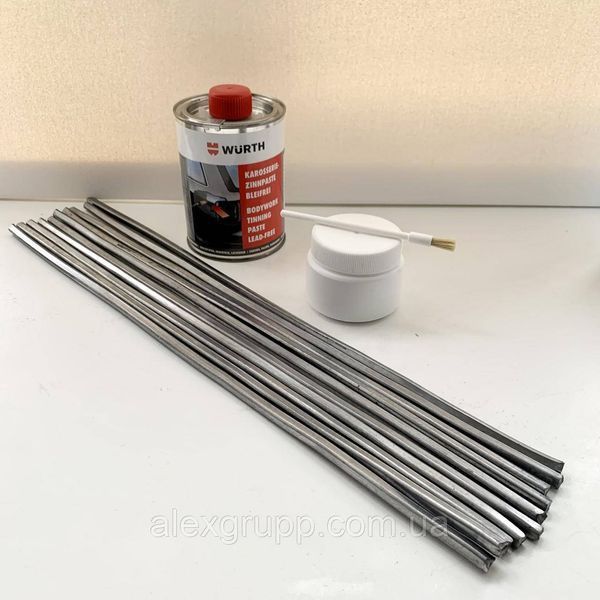 Набор для лужения WURTH паста 250г на развес, олово Monch 2кг, лопатка 250/8/L фото