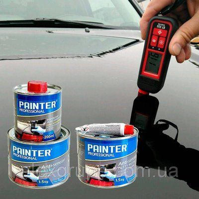Набір під прибор Шпаклівка 1500g, Грунт 1500g+200ml Painter 1500/1500/200 фото